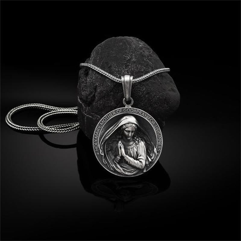 Classic Style Holy Mary Mother Of God Pray For Us Sinners Necklace