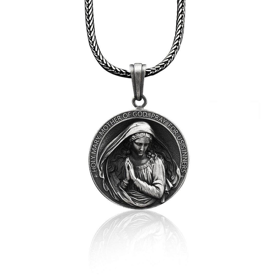Classic Style Holy Mary Mother Of God Pray For Us Sinners Necklace