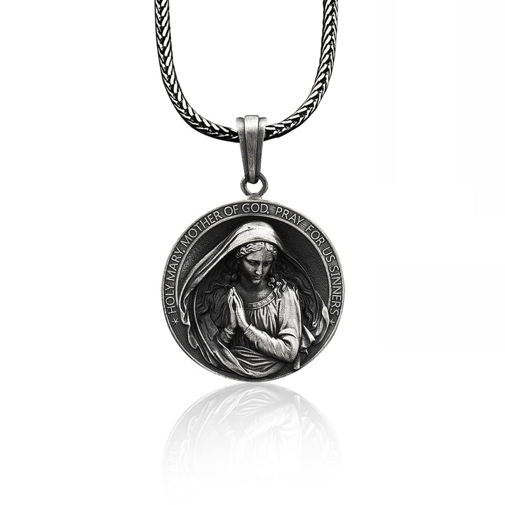 Classic Style Holy Mary Mother Of God Pray For Us Sinners Necklace