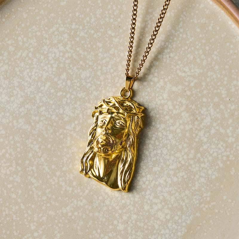 Realistic Style Crown of Thorns Jesus Blessed Faith Pendant Necklace