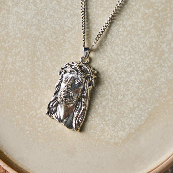 Realistic Style Crown of Thorns Jesus Blessed Faith Pendant Necklace
