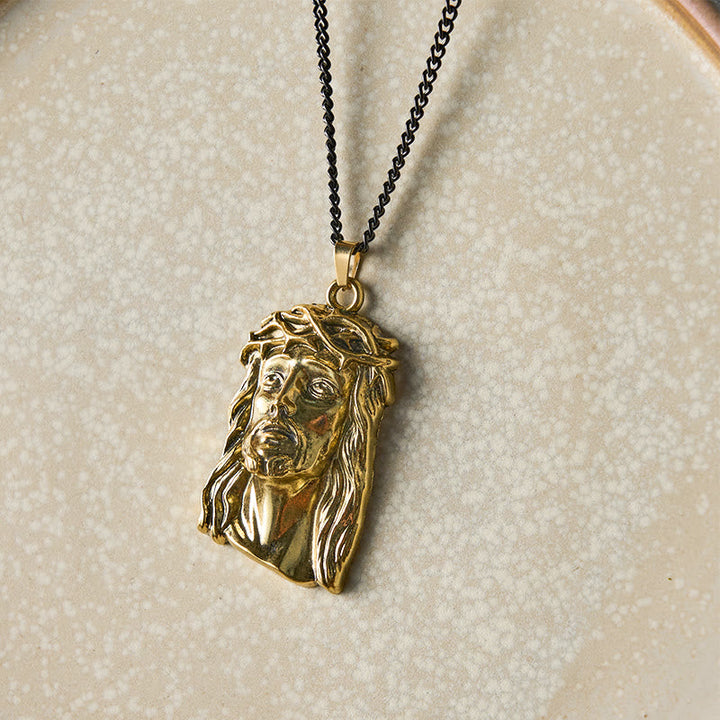 Realistic Style Crown of Thorns Jesus Blessed Faith Pendant Necklace