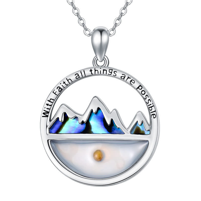 Classic Style Mustard Seed With Faith All Things Are Possible Pendant Necklace