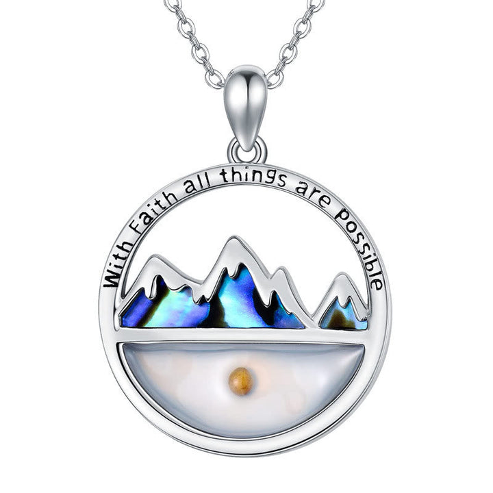 Classic Style Mustard Seed With Faith All Things Are Possible Pendant Necklace
