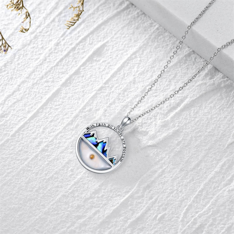 Classic Style Mustard Seed With Faith All Things Are Possible Pendant Necklace