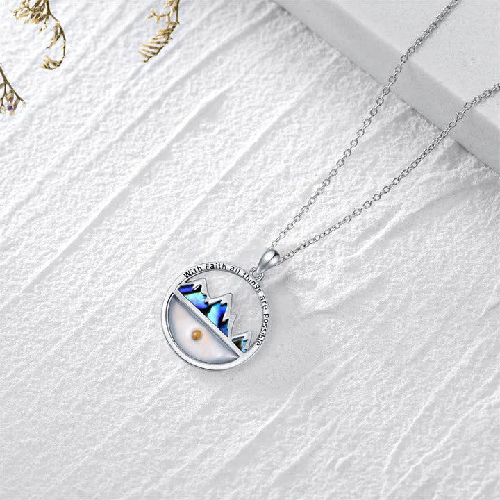 Classic Style Mustard Seed With Faith All Things Are Possible Pendant Necklace