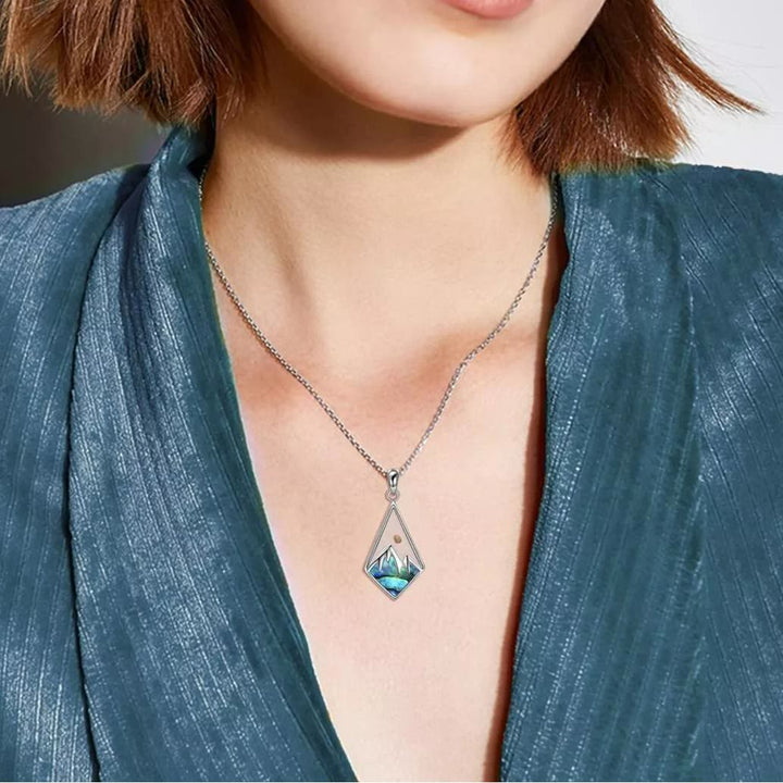 Modern Style Mustard Seed Faith Moves Mountain Pendant Necklace