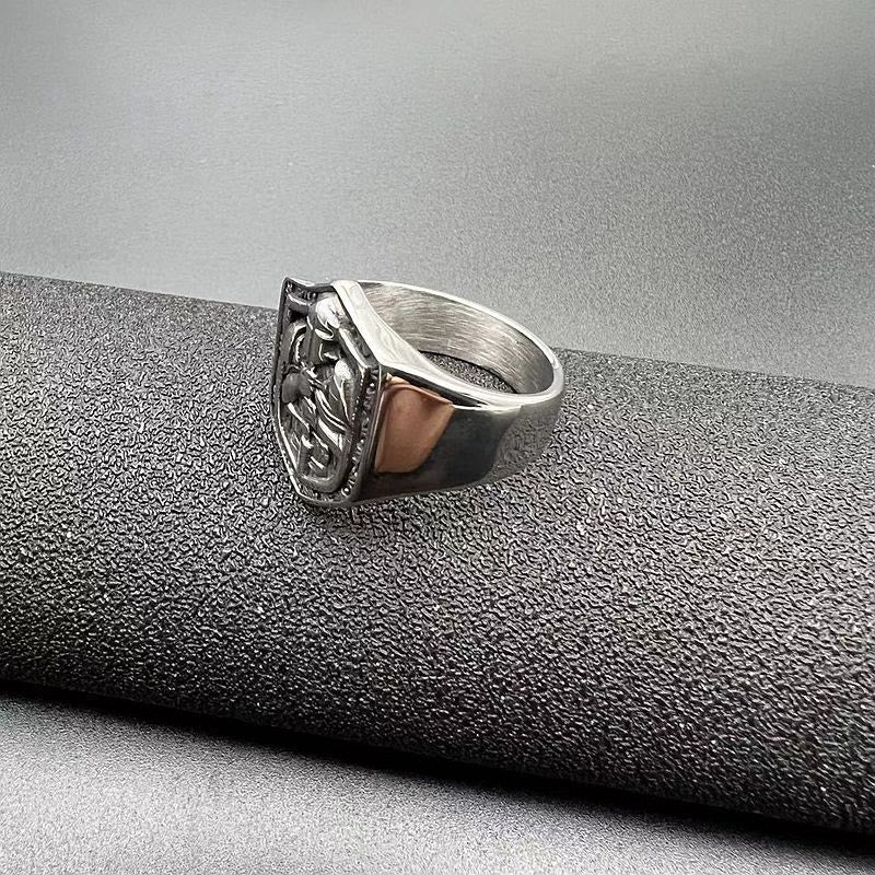 Classic Style Crusades Shield Sacred Protection Ring