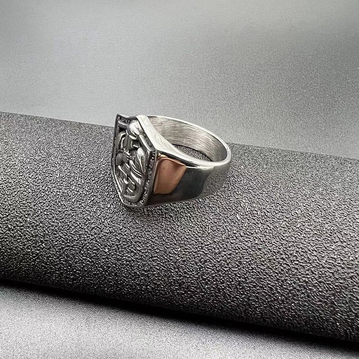 Classic Style Crusades Shield Sacred Protection Ring