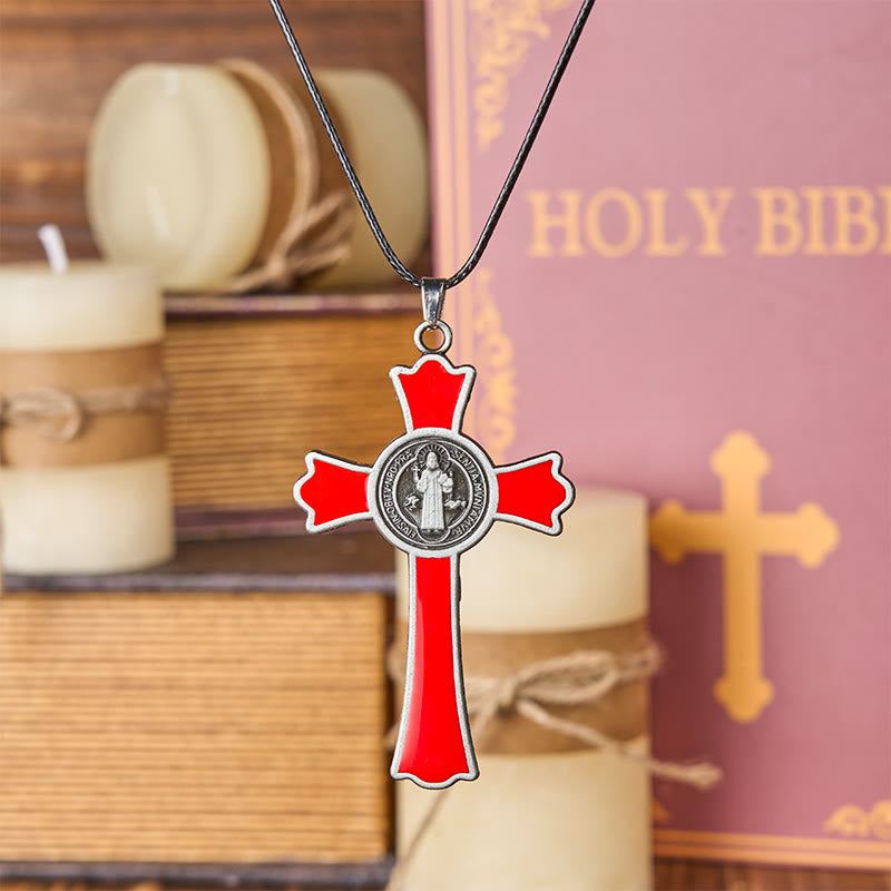 Classic Style Multicolor of Crucifix Divine Protection Pendant Necklace(6 color)