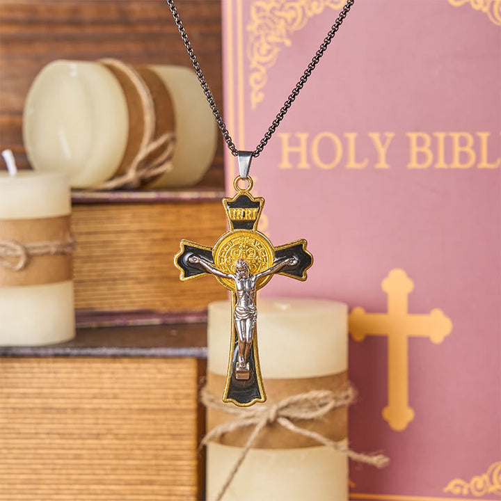 Classic Style Multicolor of Crucifix Divine Protection Pendant Necklace(6 color)