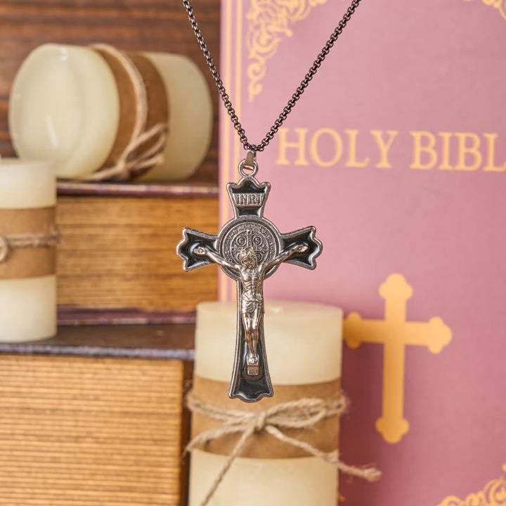 Classic Style Multicolor of Crucifix Divine Protection Pendant Necklace(6 color)
