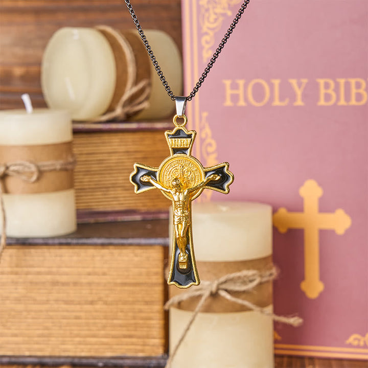 Classic Style Multicolor of Crucifix Divine Protection Pendant Necklace(6 color)