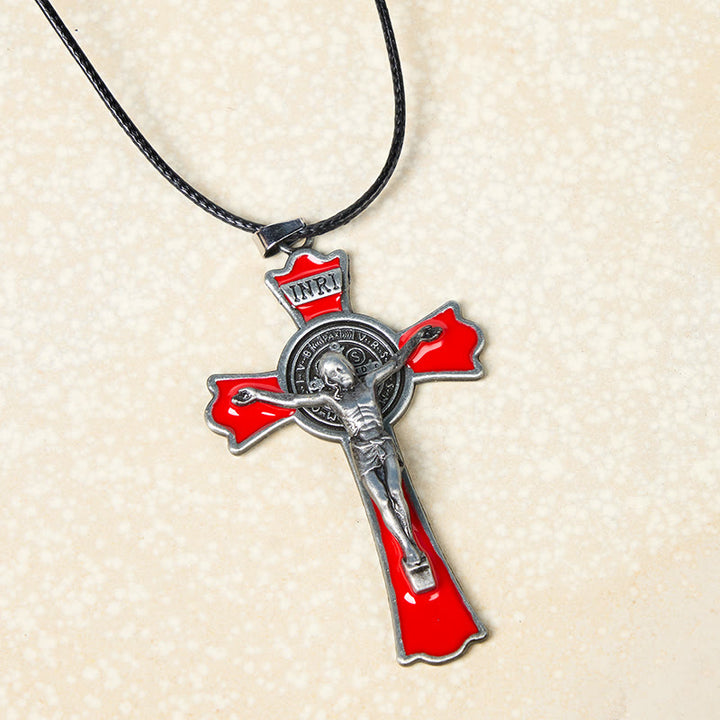 Classic Style Multicolor of Crucifix Divine Protection Pendant Necklace(6 color)
