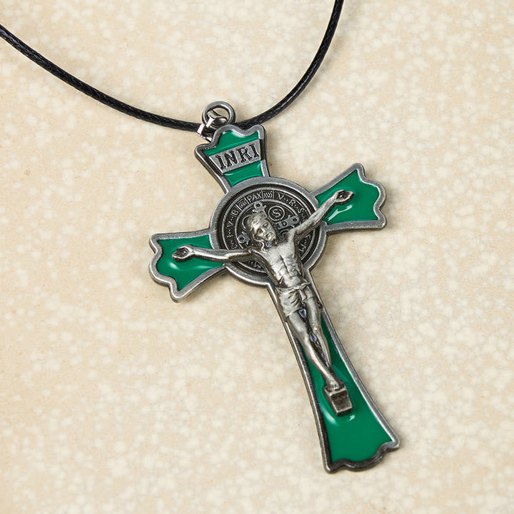 Classic Style Multicolor of Crucifix Divine Protection Pendant Necklace(6 color)