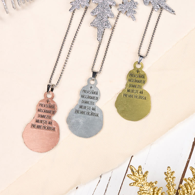Classic Style Madonna And Child Faith Symbol Pendant Necklace