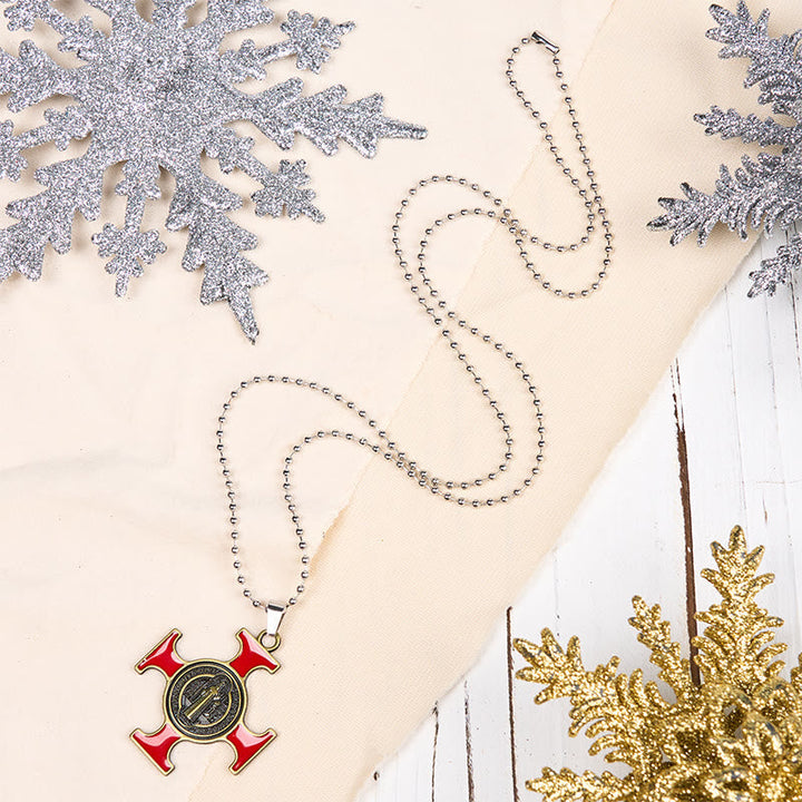Classic Style Saint Benedict Cross Protection Pendant Necklace