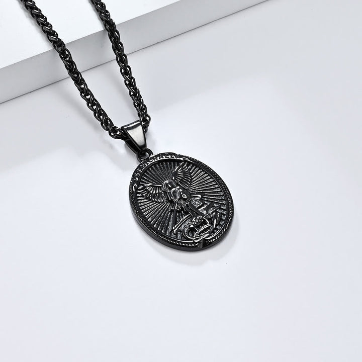 Classic Style Saint Michael Archangel Ephesians 6:10 Pendant Necklace