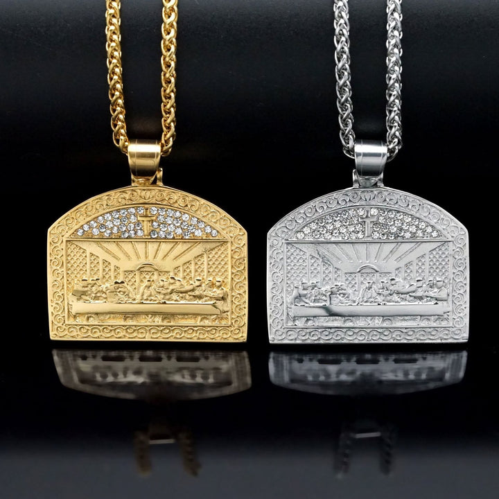 Modern Style Divine Last Supper Figure Pendant Necklace