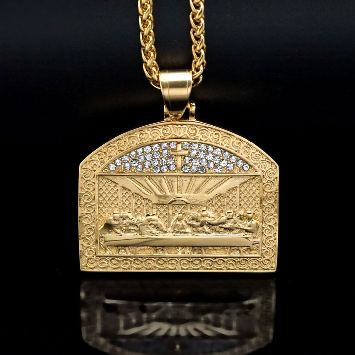 Modern Style Divine Last Supper Figure Pendant Necklace