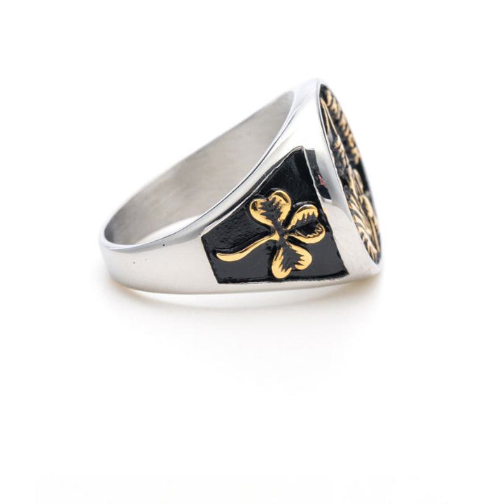 Classic Style Saint Patrick Stainless Steel Ring