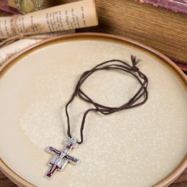 St. Francis San Damiano Cross Pendant Necklace | A Symbol of Faith and Peace