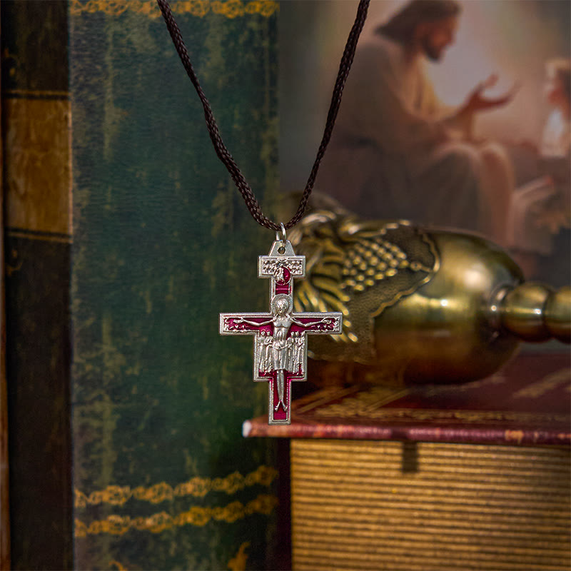 St. Francis San Damiano Cross Pendant Necklace | A Symbol of Faith and Peace