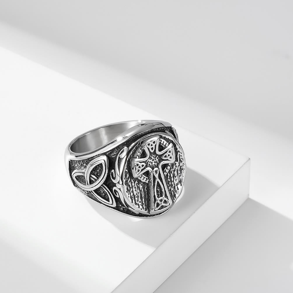 Eternal Faith Celtic Cross Ring - A Symbol of Timeless Devotion