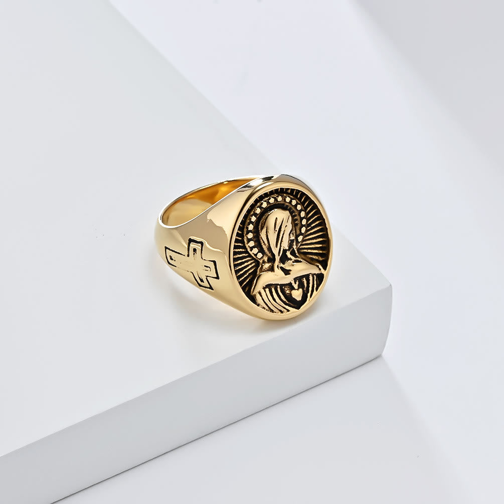Divine Grace Blessed Virgin Mary Ring - A Tribute to Holy Love