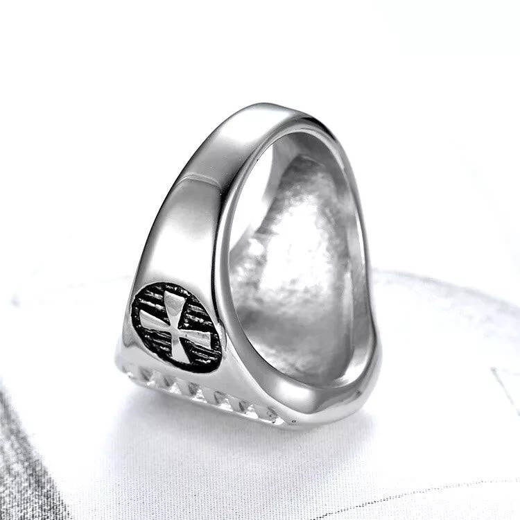 Templar Shield Cross Ring - A Sacred Emblem of Valor and Faith
