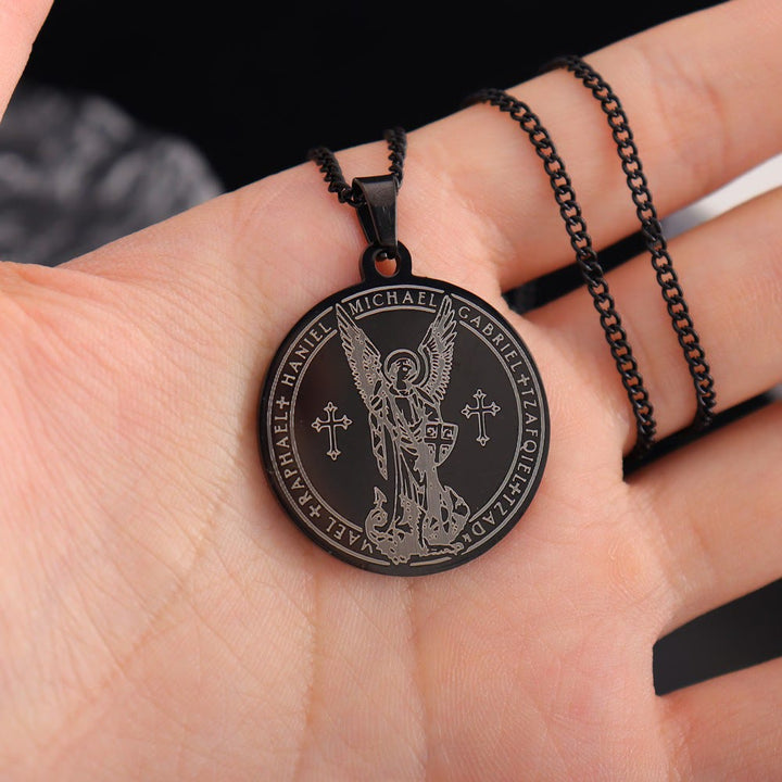 Archangel St. Michael Medallion Necklace - Connect with Celestial Guardians