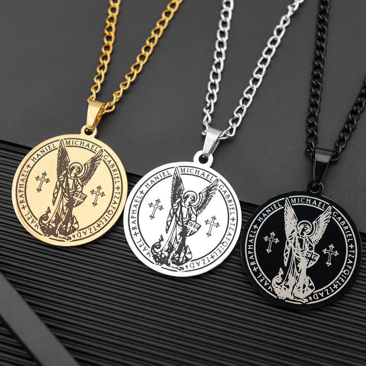 Archangel St. Michael Medallion Necklace - Connect with Celestial Guardians