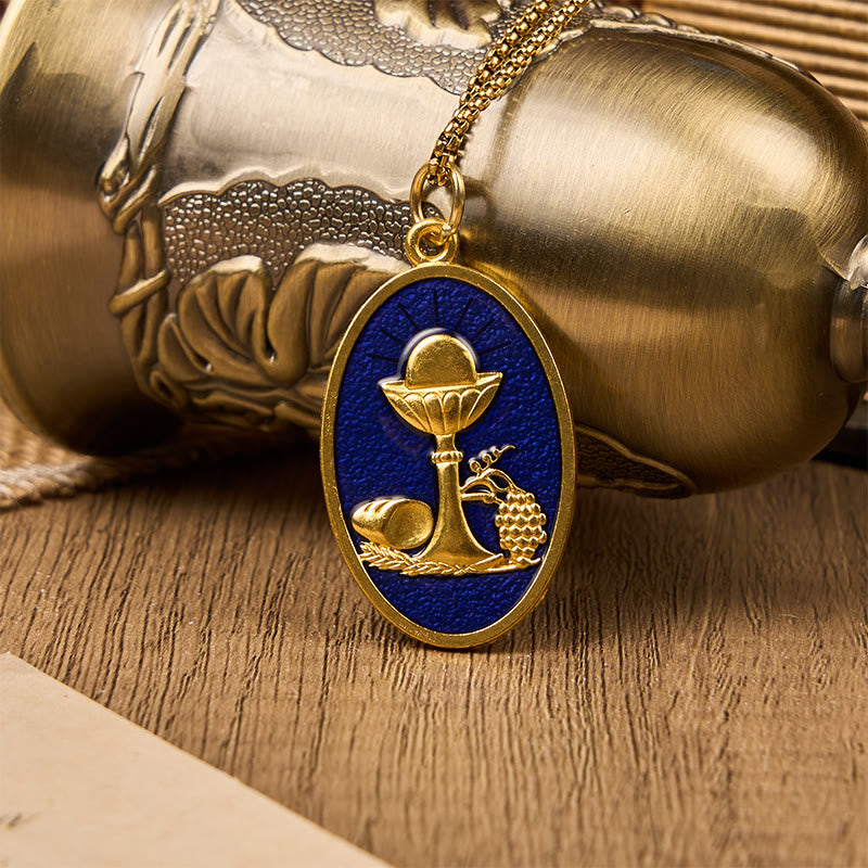 Red & Blue Eucharistic Chalice Necklace - Keep Your Faith Close