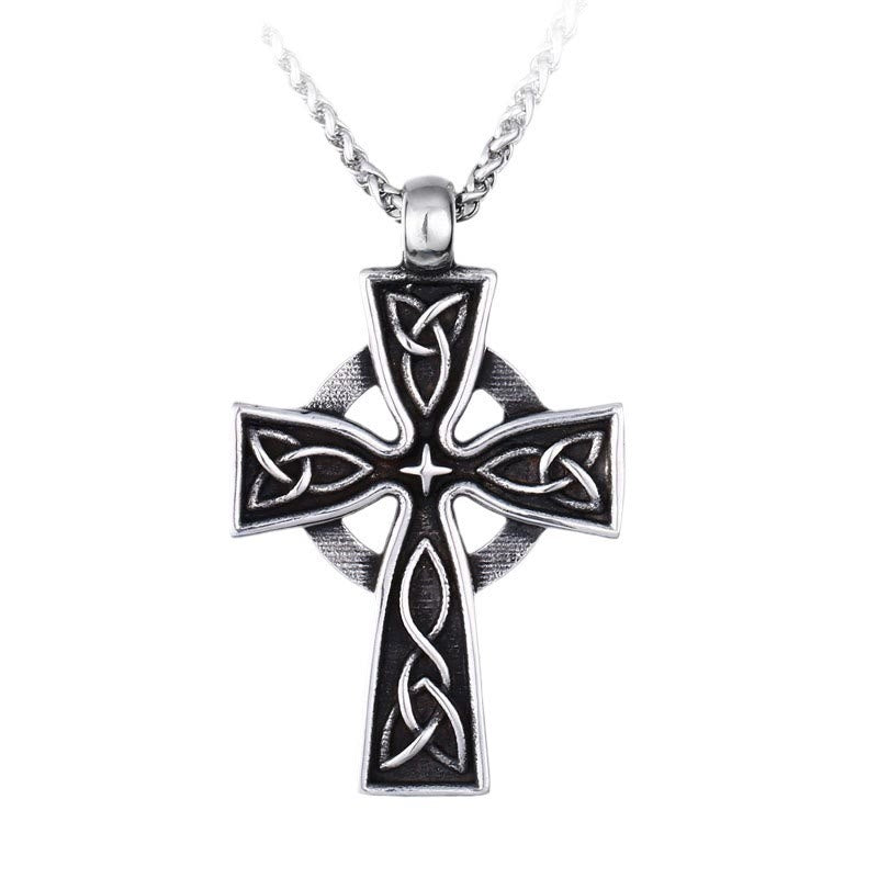 Vintage Trinity Sacred Celtic Cross Necklace: A Divine Symbol of Faith and Heritage