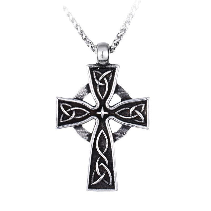 Vintage Trinity Sacred Celtic Cross Necklace: A Divine Symbol of Faith and Heritage