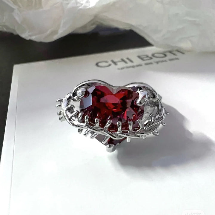 Divine Love & Thorns Ring: An Elegant Emblem of Spiritual Devotion