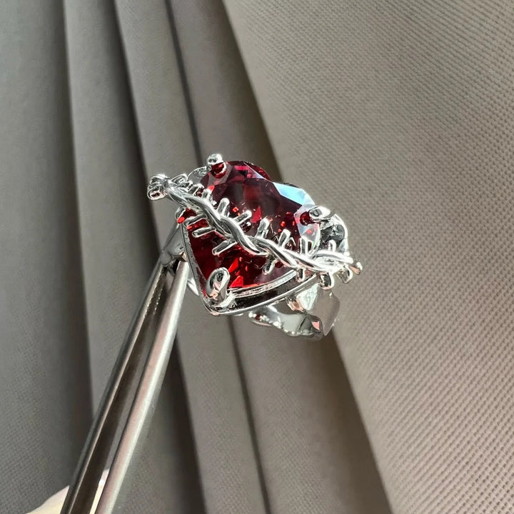 Divine Love & Thorns Ring: An Elegant Emblem of Spiritual Devotion