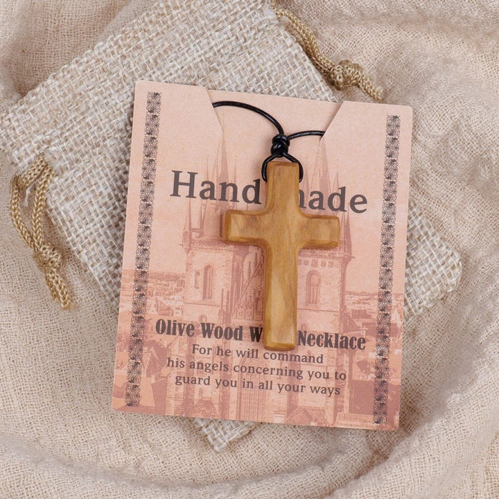 Handmade Olive Wood Cross Necklace: A Symbol of Faith and Craftsmanship