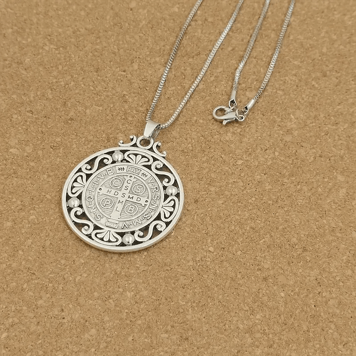 St. Benedict Medal Exquisite Crafted Necklace: A Symbol of Faith & Protection
