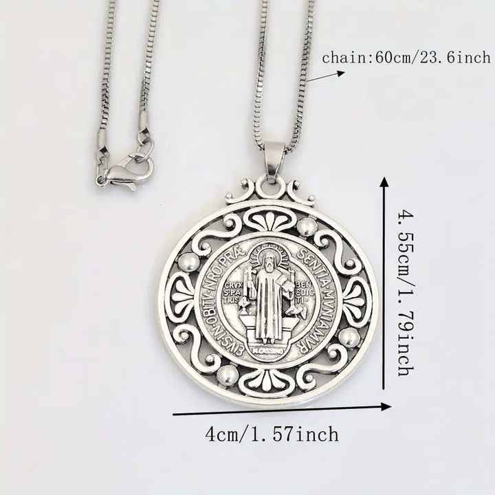 St. Benedict Medal Exquisite Crafted Necklace: A Symbol of Faith & Protection