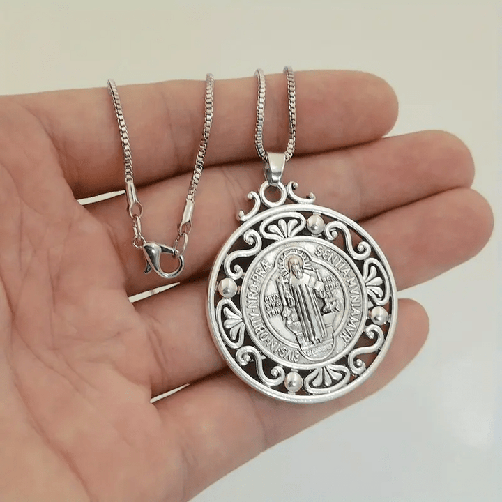 St. Benedict Medal Exquisite Crafted Necklace: A Symbol of Faith & Protection