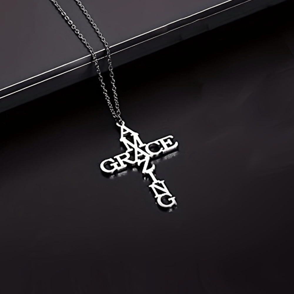 AMAZING GRACE Cross Necklace: A Testament of Divine Love