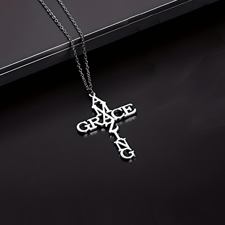 AMAZING GRACE Cross Necklace: A Testament of Divine Love