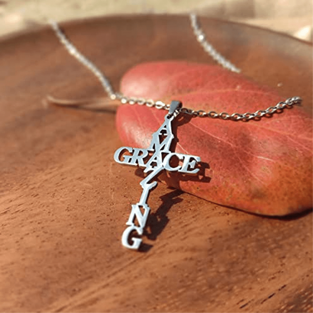 AMAZING GRACE Cross Necklace: A Testament of Divine Love