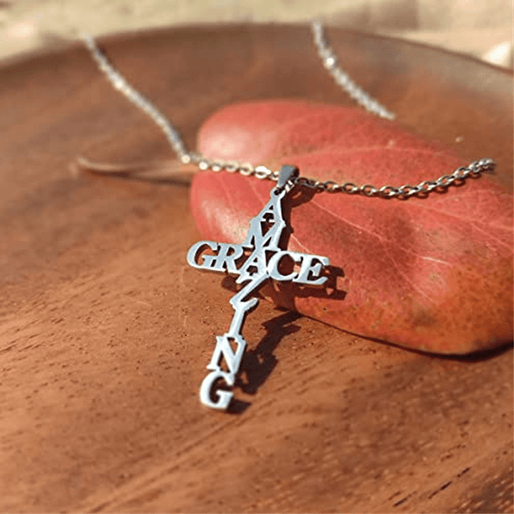 AMAZING GRACE Cross Necklace: A Testament of Divine Love