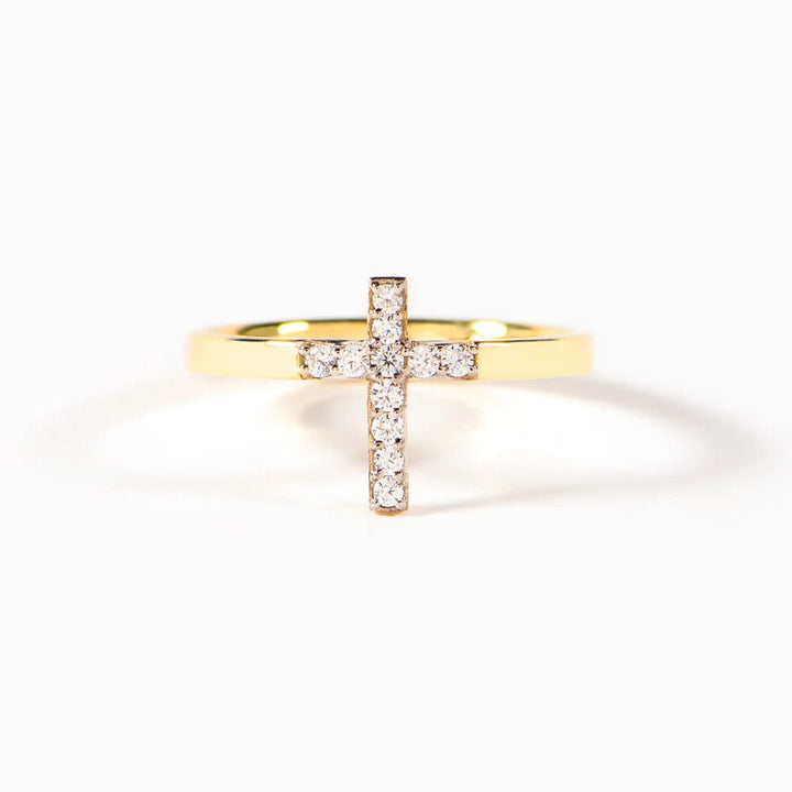 925 Silver Cross & "Trust God" Ring: Symbols of Hope
