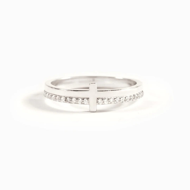 925 Silver JESUS & Cross "Pray" Ring - Drawing Divine Power through Faith