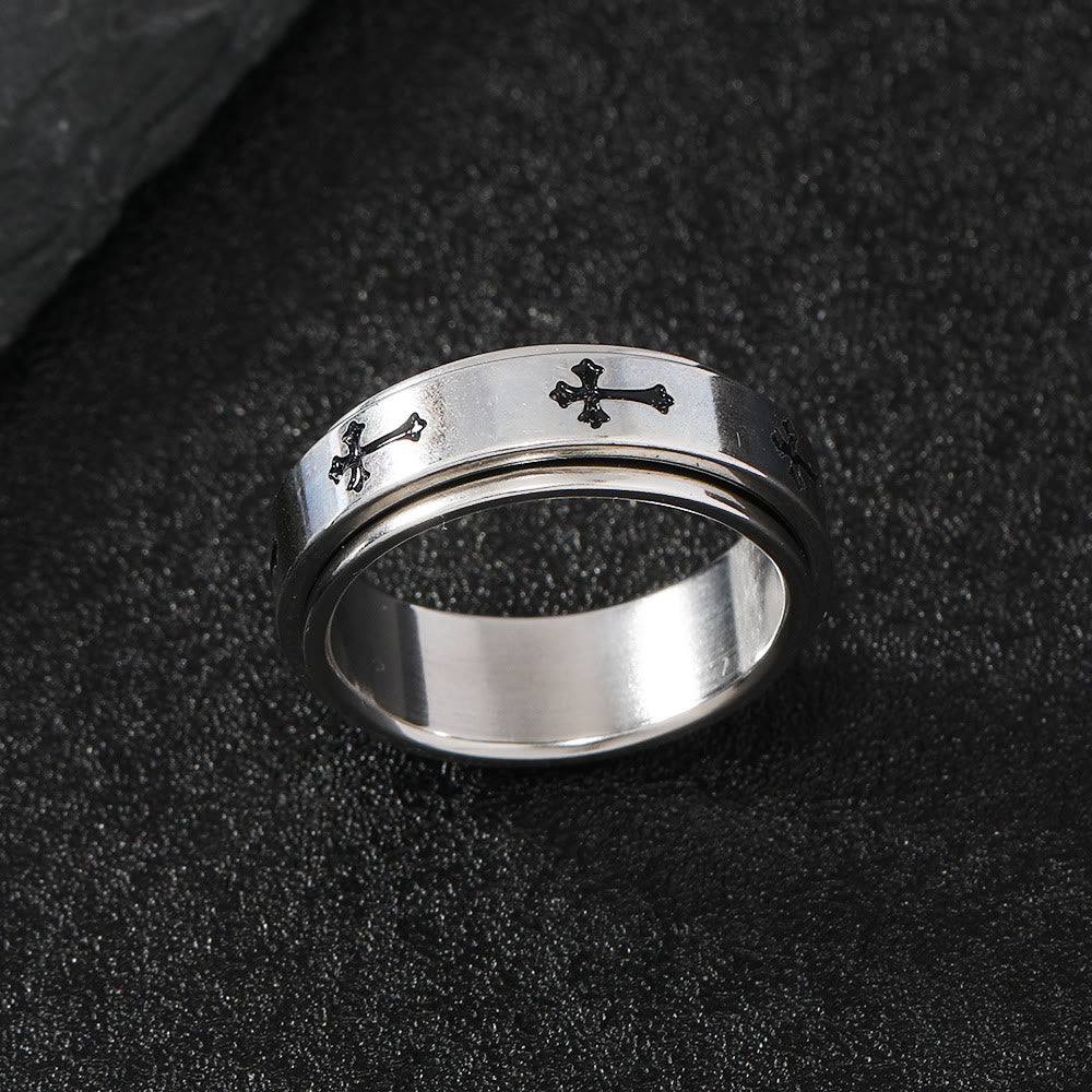 Minimalist Cross Ring: The Interweaving of Faith and Fashion