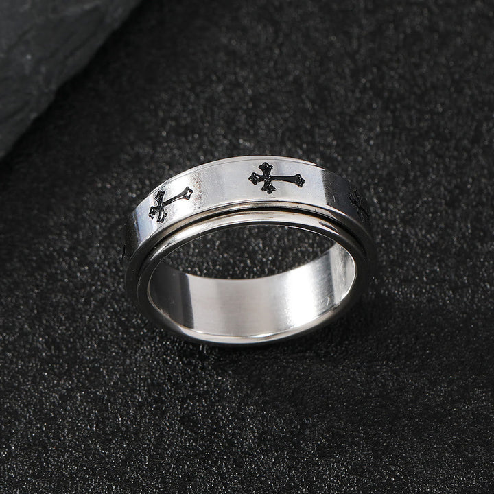 Minimalist Cross Ring: The Interweaving of Faith and Fashion