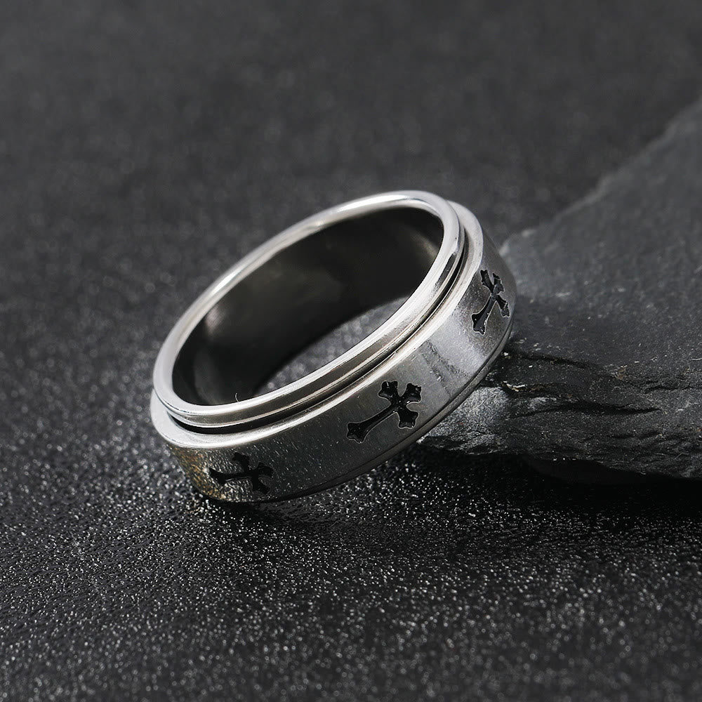 Minimalist Cross Ring: The Interweaving of Faith and Fashion